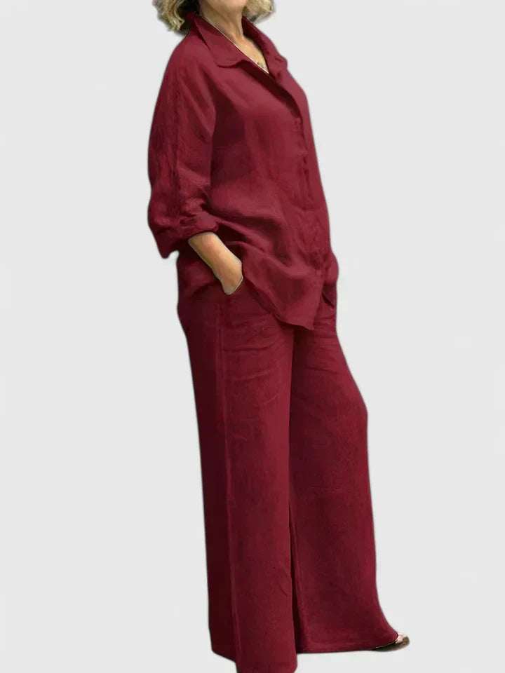 Ravena | Crew Neck Longline Two-Piece Set for Women