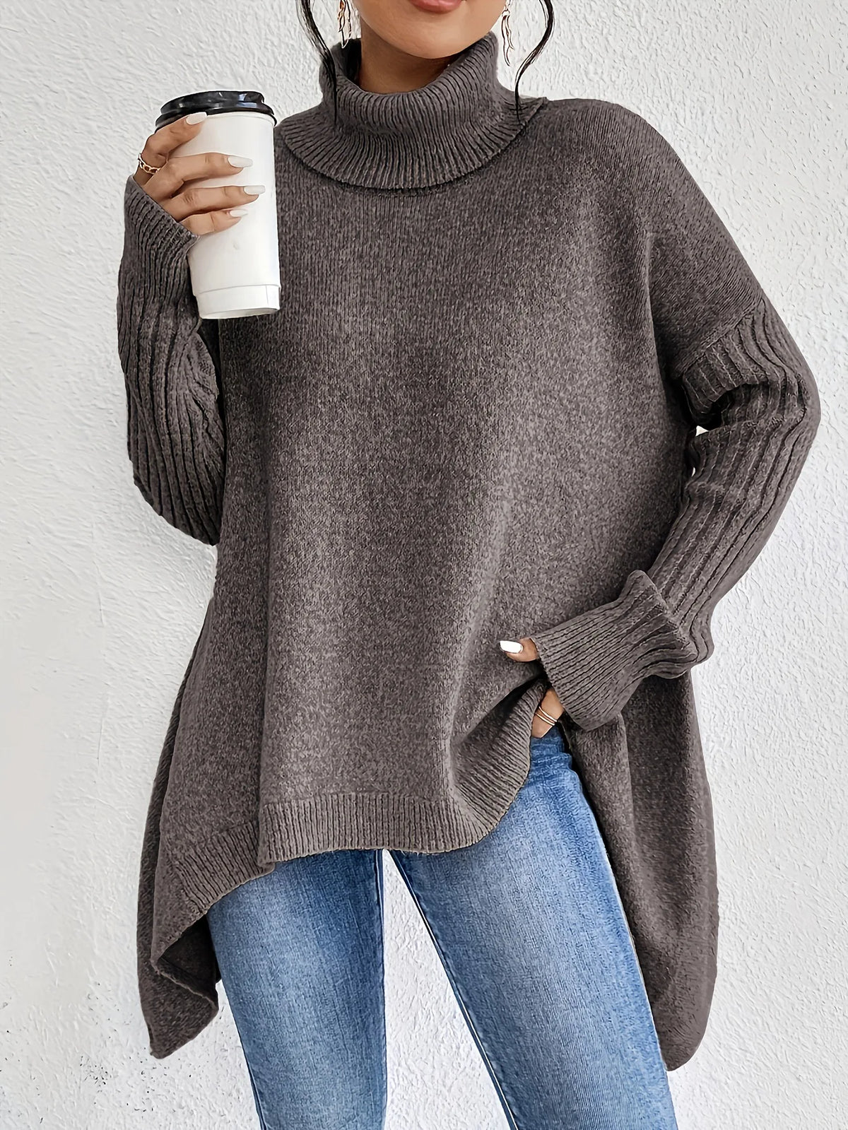 Elowyn | Women's Oversized High-Neck Winter Sweater