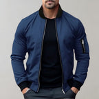 Sander | Ribbed Trim Bomber Jacket for Men