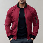 Sander | Ribbed Trim Bomber Jacket for Men