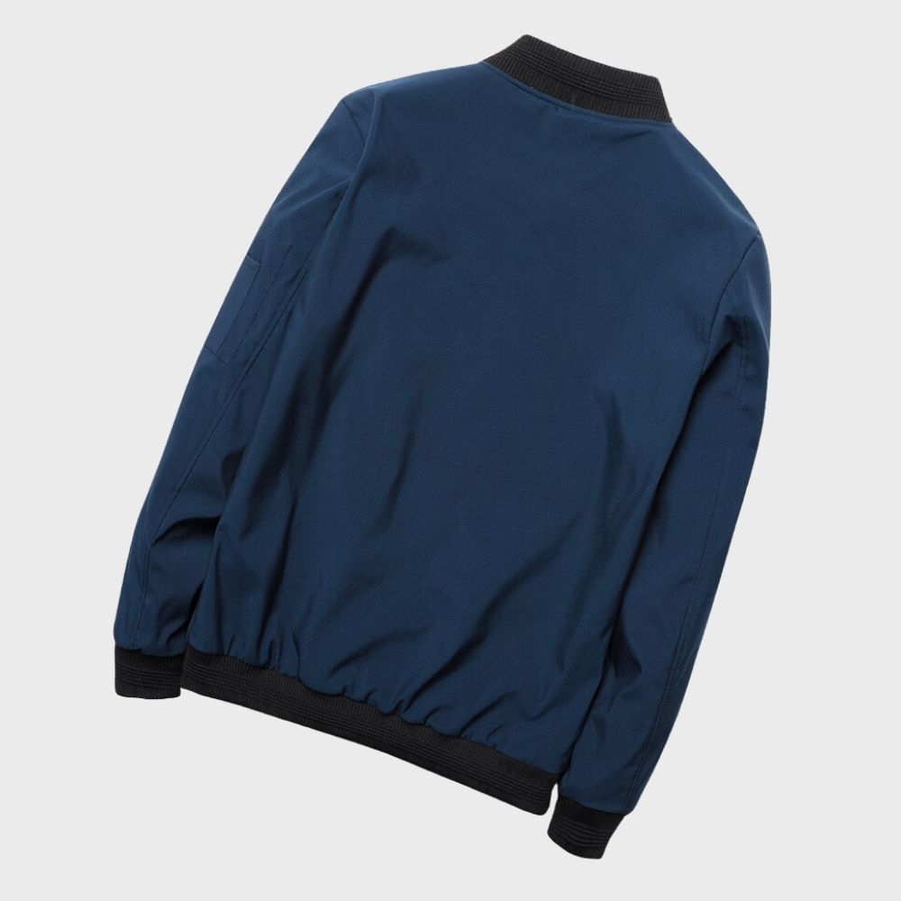 Sander | Ribbed Trim Bomber Jacket for Men