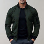 Sander | Ribbed Trim Bomber Jacket for Men