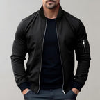 Sander | Ribbed Trim Bomber Jacket for Men
