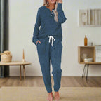 Ruth | Drawstring High-Waist Two Piece Lounge Set for Women