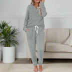 Ruth | Drawstring High-Waist Two Piece Lounge Set for Women