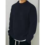 Henrik | Ribbed Crew Neck Sweatshirt for Men