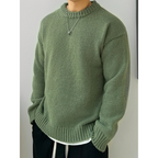 Henrik | Ribbed Crew Neck Sweatshirt for Men