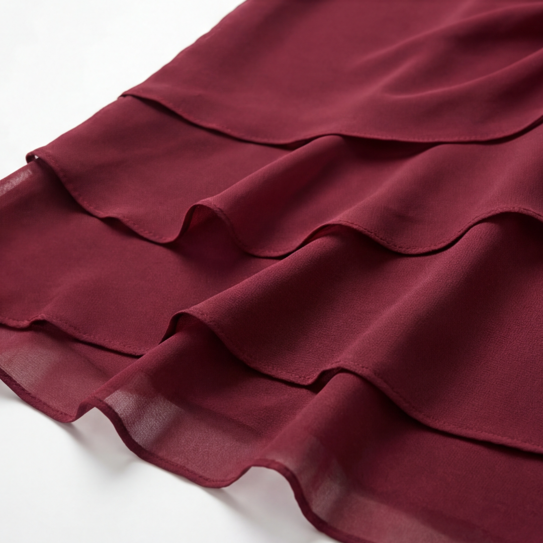 Aline Twist-Waist Ruffle Midi Dress for Women