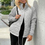 Leontine Patchwork Quilted Puffer Jacket for Women