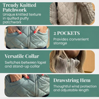 Leontine Patchwork Quilted Puffer Jacket for Women