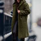 Runa | Oversized Teddy Hooded Jacket with Drawstring for Women