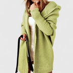 Kaia | Oversized Hooded Knee-Length Cardigan for Women