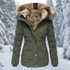 Hazel | Hooded Belted Longline Winter Jacket for Women