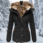 Hazel | Hooded Belted Longline Winter Jacket for Women