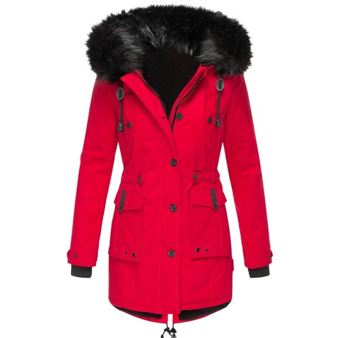 Frieda | Hooded Belted Longline Winter Coat for Women