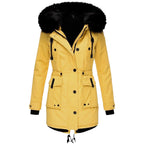 Frieda | Hooded Belted Longline Winter Coat for Women