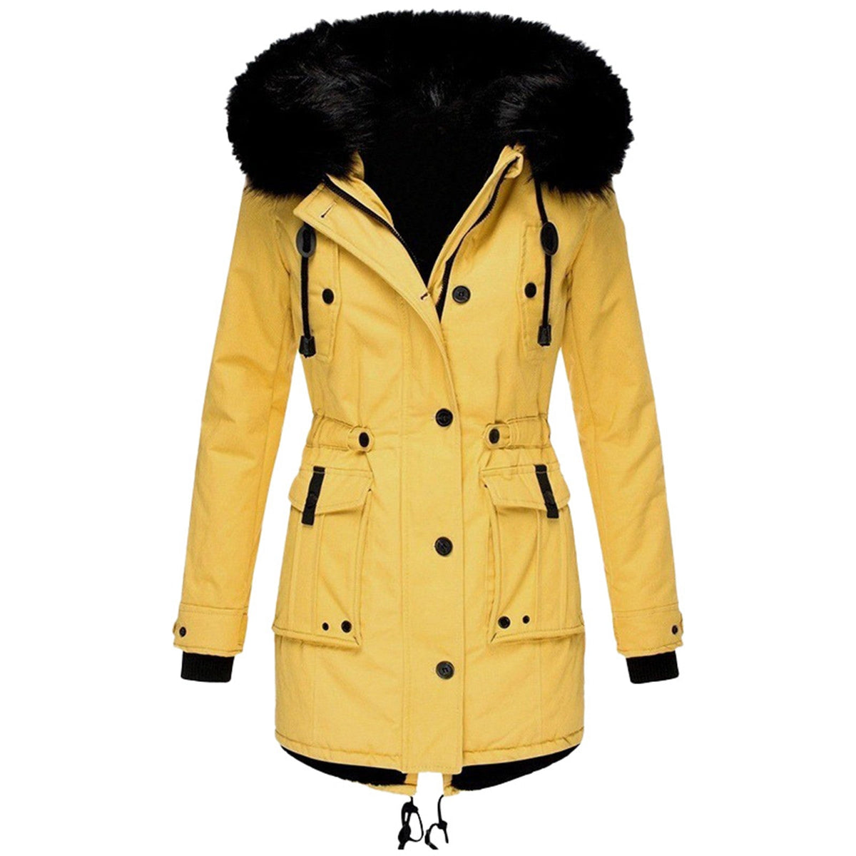 Frieda | Hooded Belted Longline Winter Coat for Women
