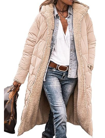 Clara | Hooded Longline Coat with Belted Waist for Women