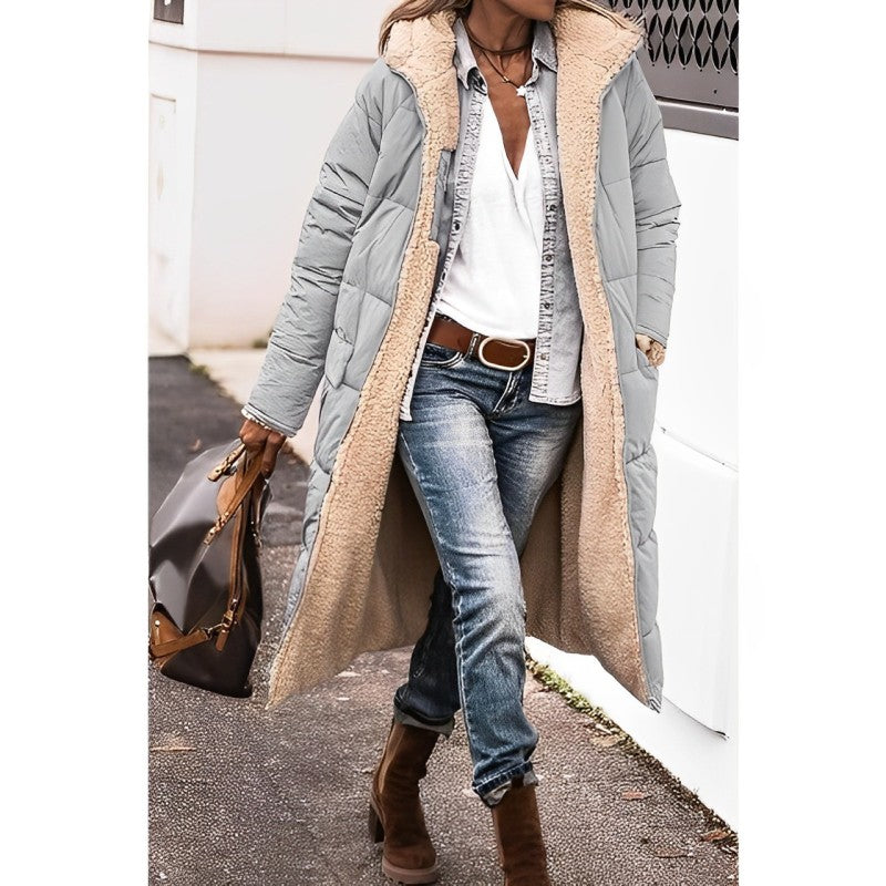 Clara | Hooded Longline Coat with Belted Waist for Women