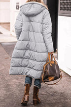 Clara | Hooded Longline Coat with Belted Waist for Women