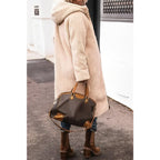 Clara | Hooded Longline Coat with Belted Waist for Women