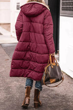Clara | Hooded Longline Coat with Belted Waist for Women