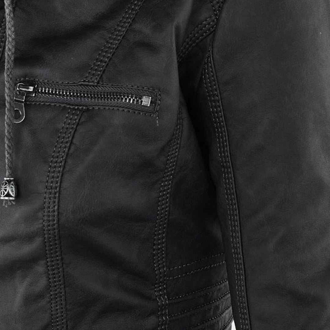 Birgit | Hooded Zip-Up Jacket with Ribbed Trim for Women