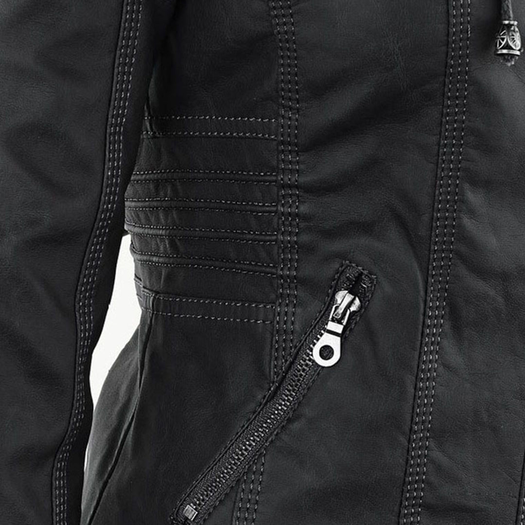 Birgit | Hooded Zip-Up Jacket with Ribbed Trim for Women