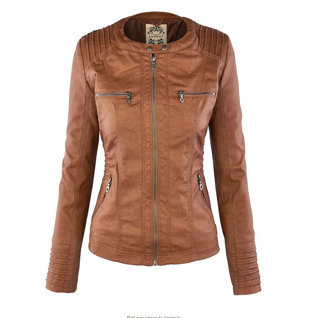 Birgit | Hooded Zip-Up Jacket with Ribbed Trim for Women