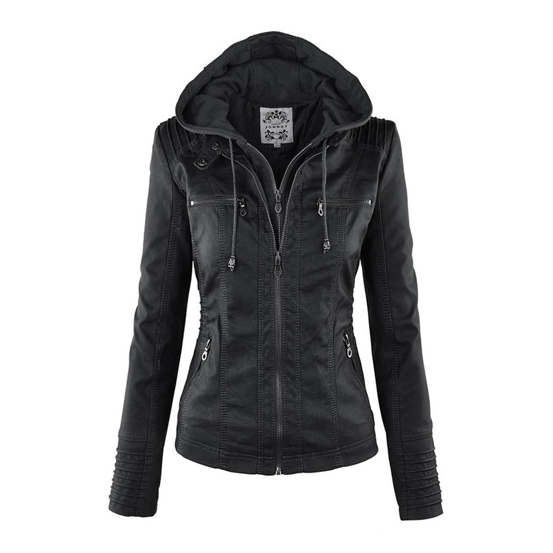 Birgit | Hooded Zip-Up Jacket with Ribbed Trim for Women