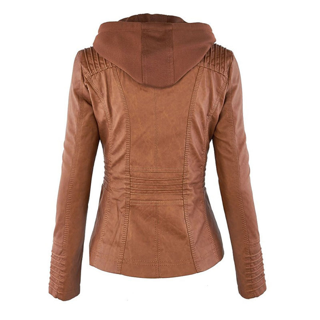 Birgit | Hooded Zip-Up Jacket with Ribbed Trim for Women