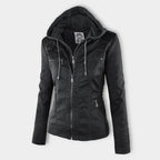 Birgit | Hooded Zip-Up Jacket with Ribbed Trim for Women