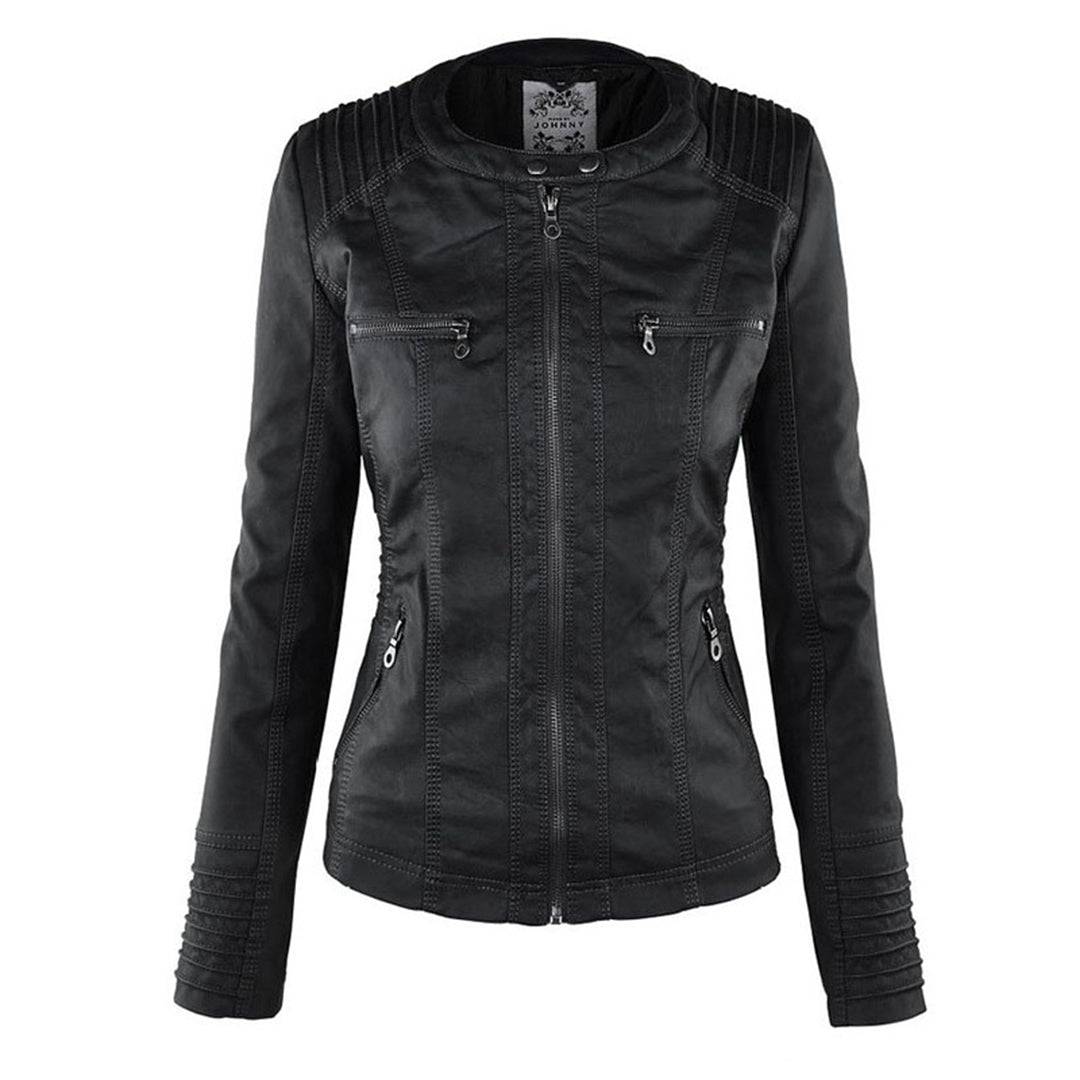 Birgit | Hooded Zip-Up Jacket with Ribbed Trim for Women