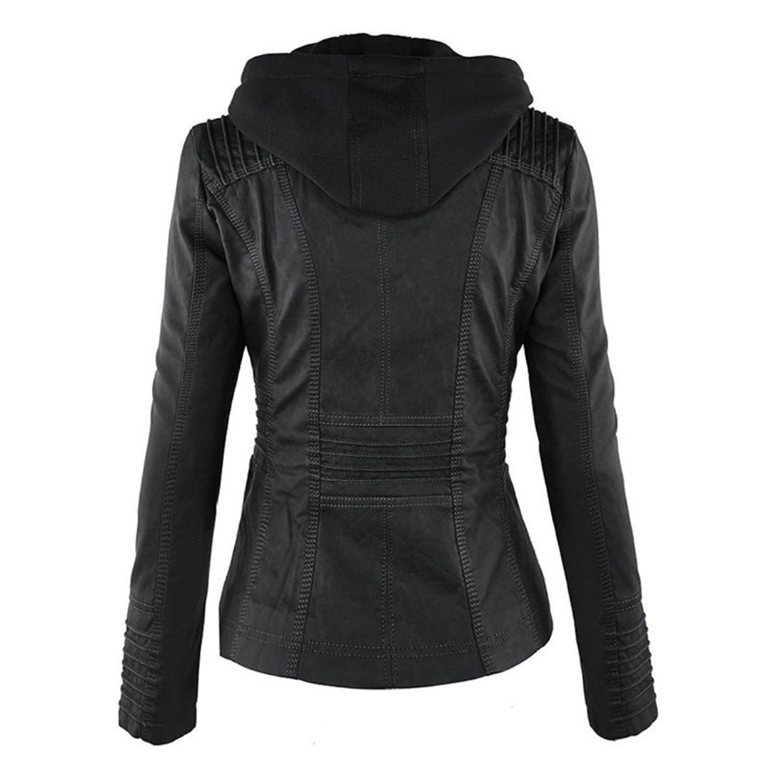Birgit | Hooded Zip-Up Jacket with Ribbed Trim for Women