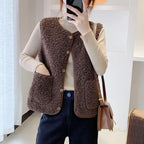 Kastanja | Ribbed Knit Cardigan with Button Closure for Women