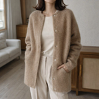 Katja | Ribbed Button-Front Knit Cardigan for Women