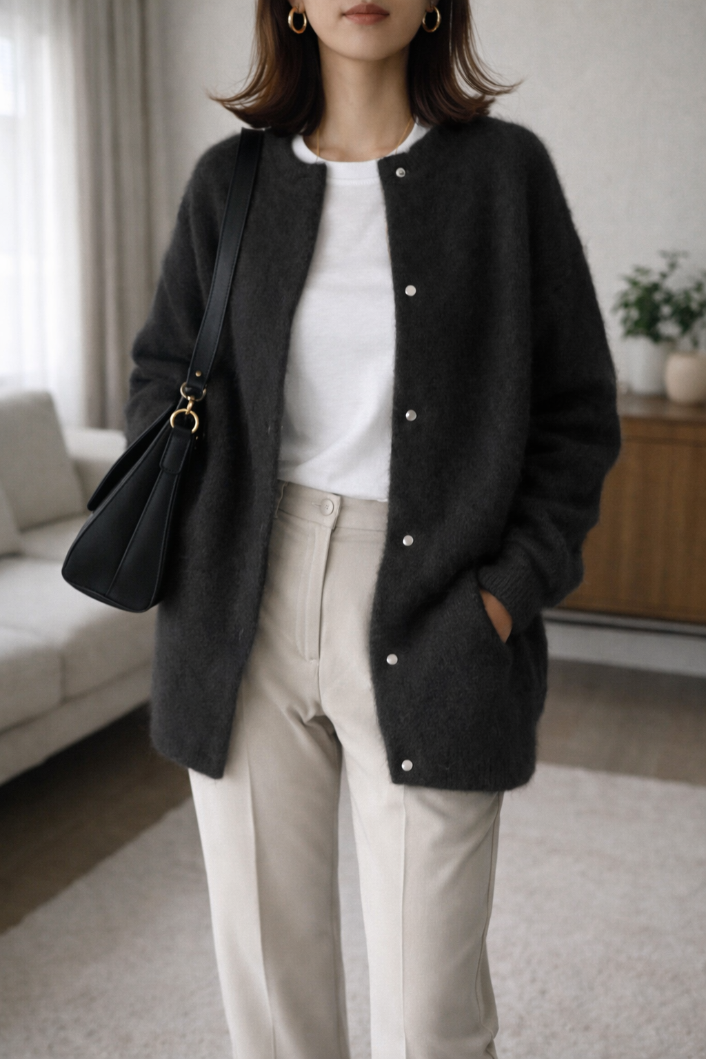 Katja | Ribbed Button-Front Knit Cardigan for Women