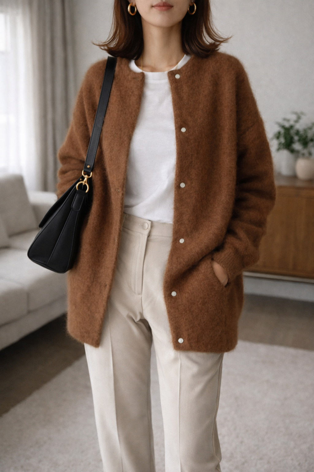 Katja | Ribbed Button-Front Knit Cardigan for Women