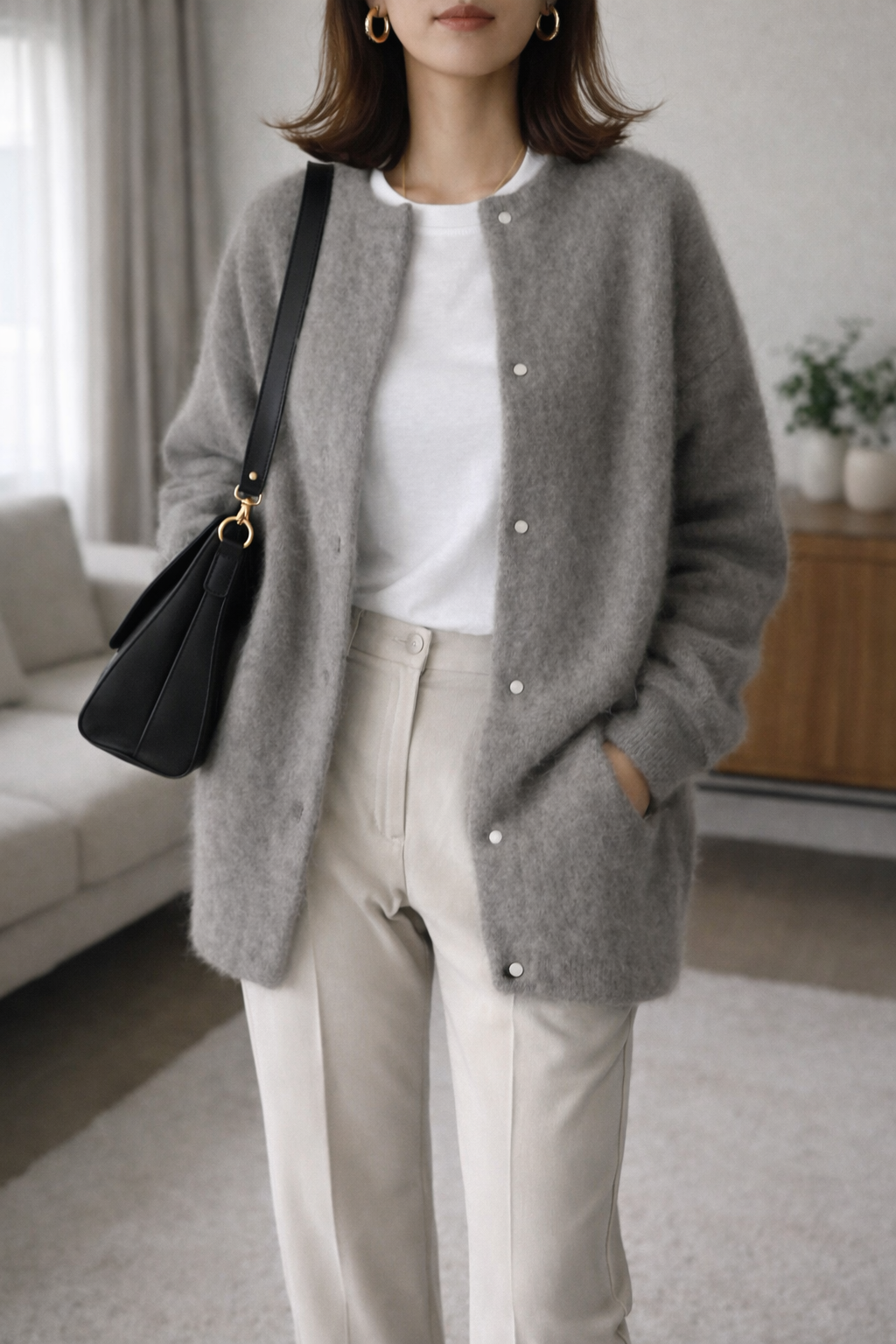 Katja | Ribbed Button-Front Knit Cardigan for Women