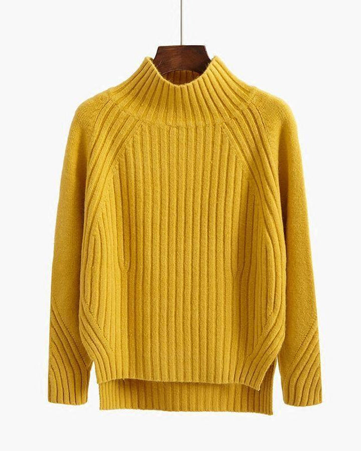 Arwen | Women's Ribbed Sweater High Neck Winter Layering