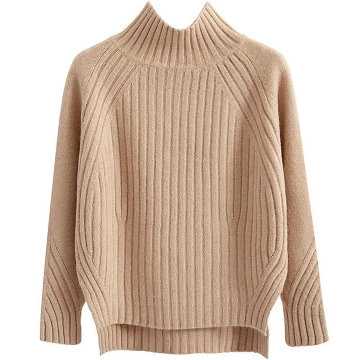 Arwen | Women's Ribbed Sweater High Neck Winter Layering