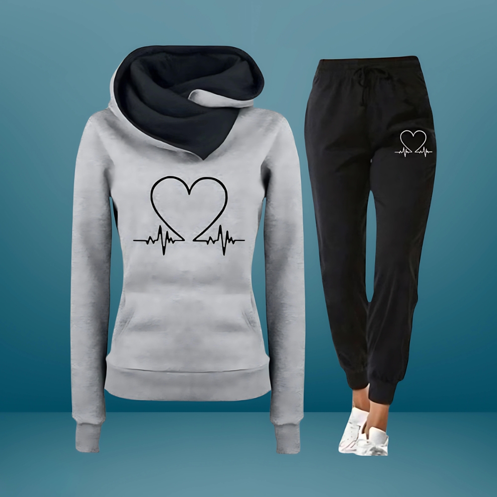 Agnes | Crew Neck Wide Leg Two-Piece Lounge Set for Women
