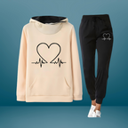 Agnes | Crew Neck Wide Leg Two-Piece Lounge Set for Women