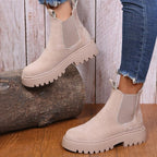 Annelies | Cleated Platform Chelsea Ankle Boots for Women