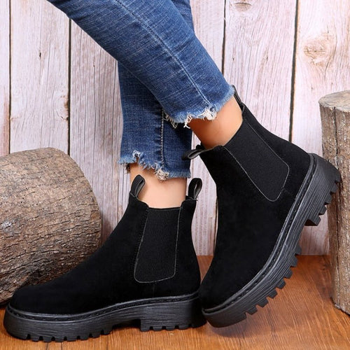 Annelies | Cleated Platform Chelsea Ankle Boots for Women