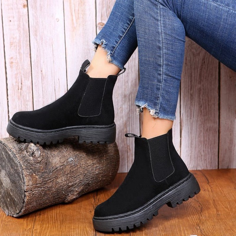 Annelies | Cleated Platform Chelsea Ankle Boots for Women