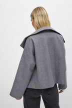 Ottilia | Double-Breasted Notch Lapel Pea Coat for Women