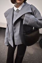 Ottilia | Double-Breasted Notch Lapel Pea Coat for Women