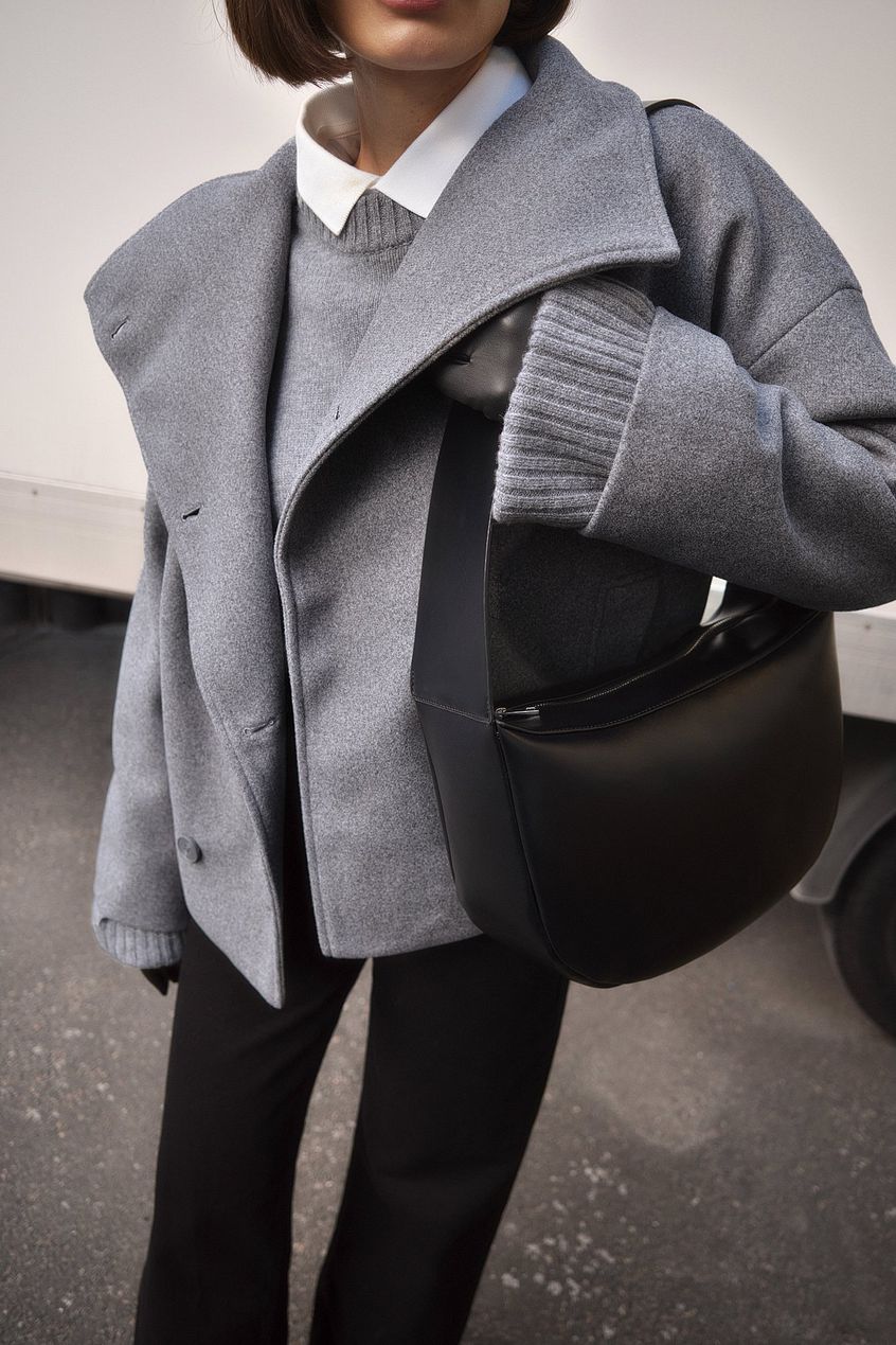 Ottilia | Double-Breasted Notch Lapel Pea Coat for Women