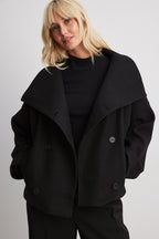 Ottilia | Double-Breasted Notch Lapel Pea Coat for Women